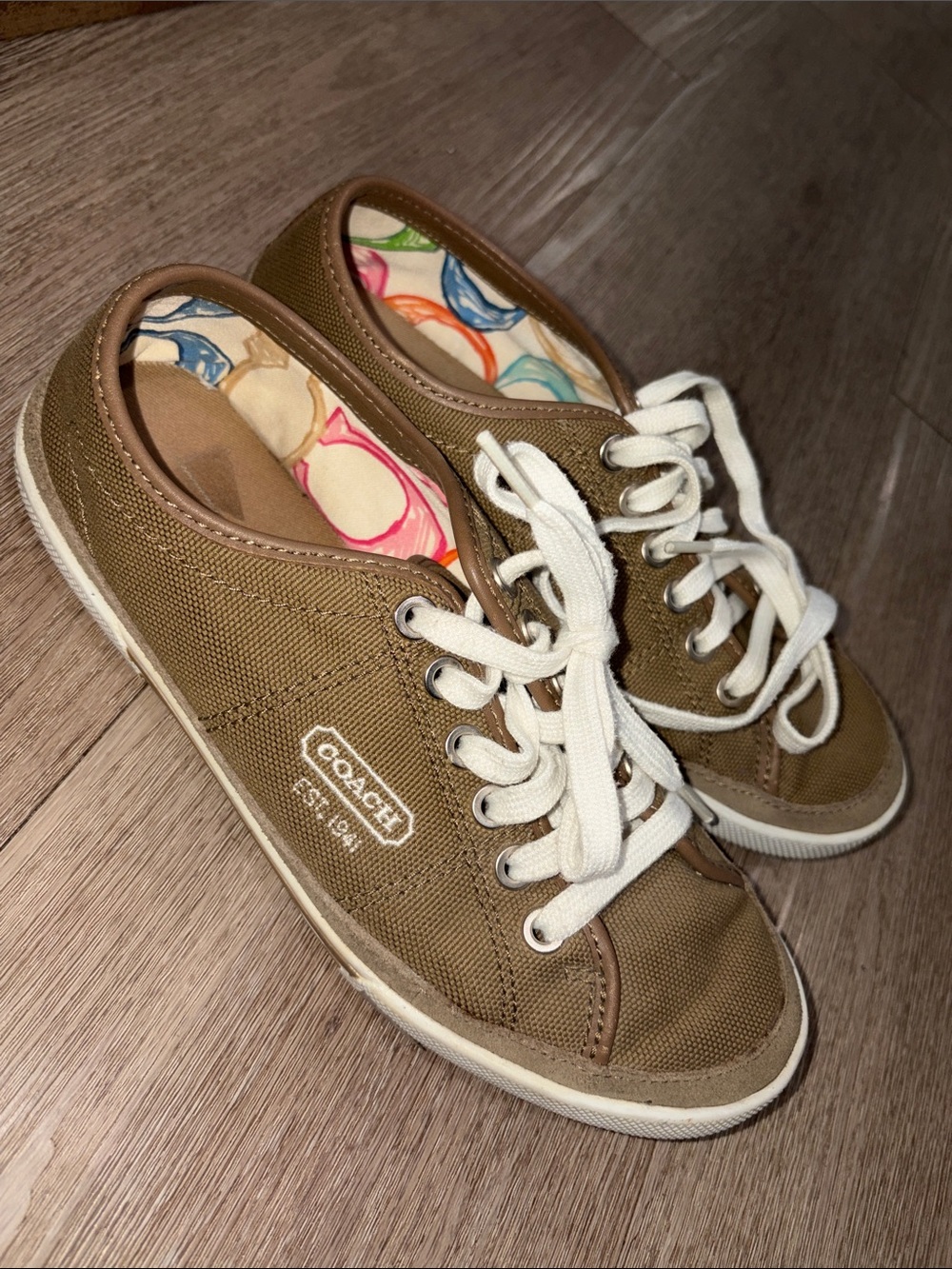 Coach Women's Canvas Lace Up Sneakers